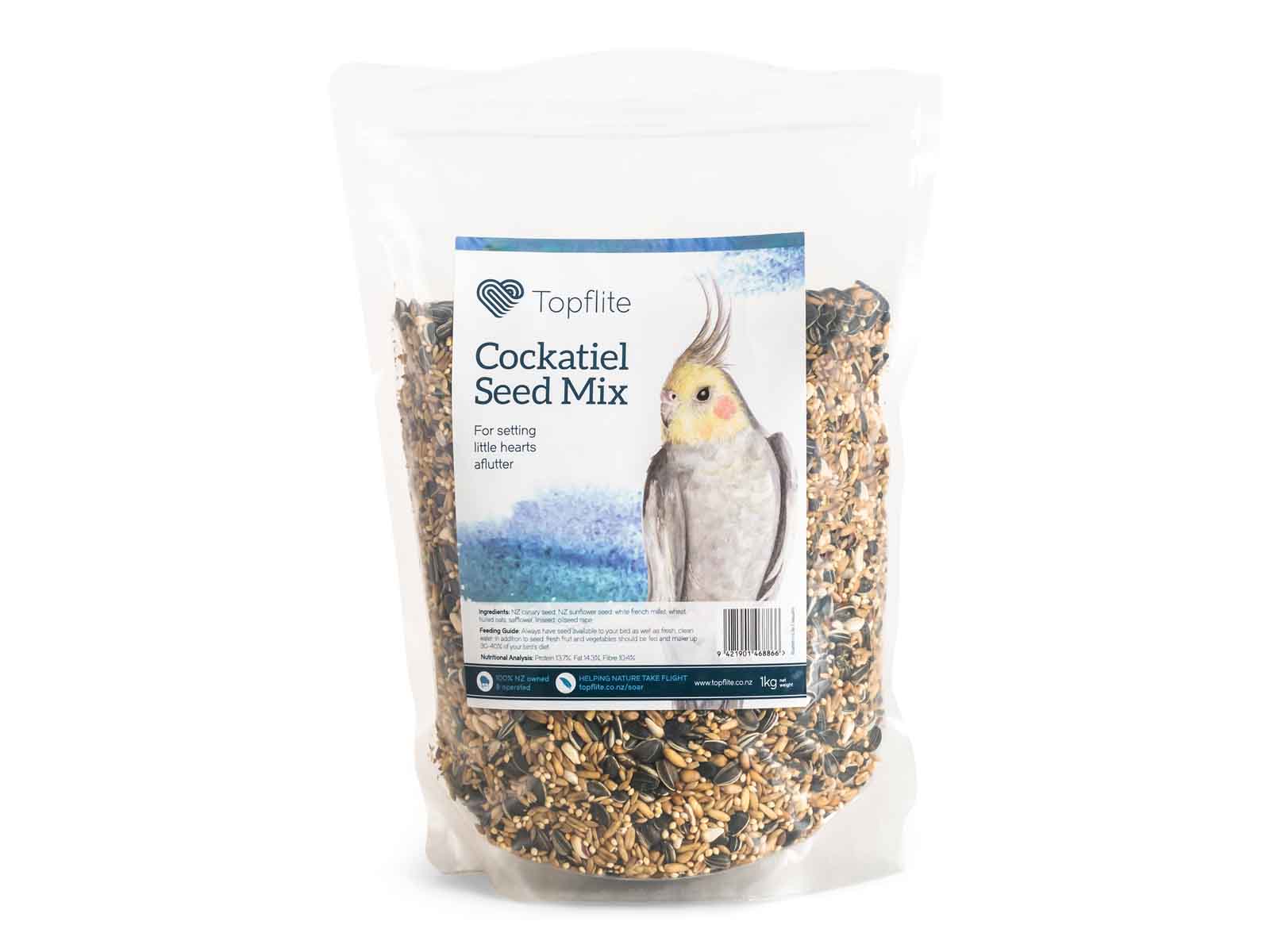 Topflite Cockatiel Seed Mix 1kg
