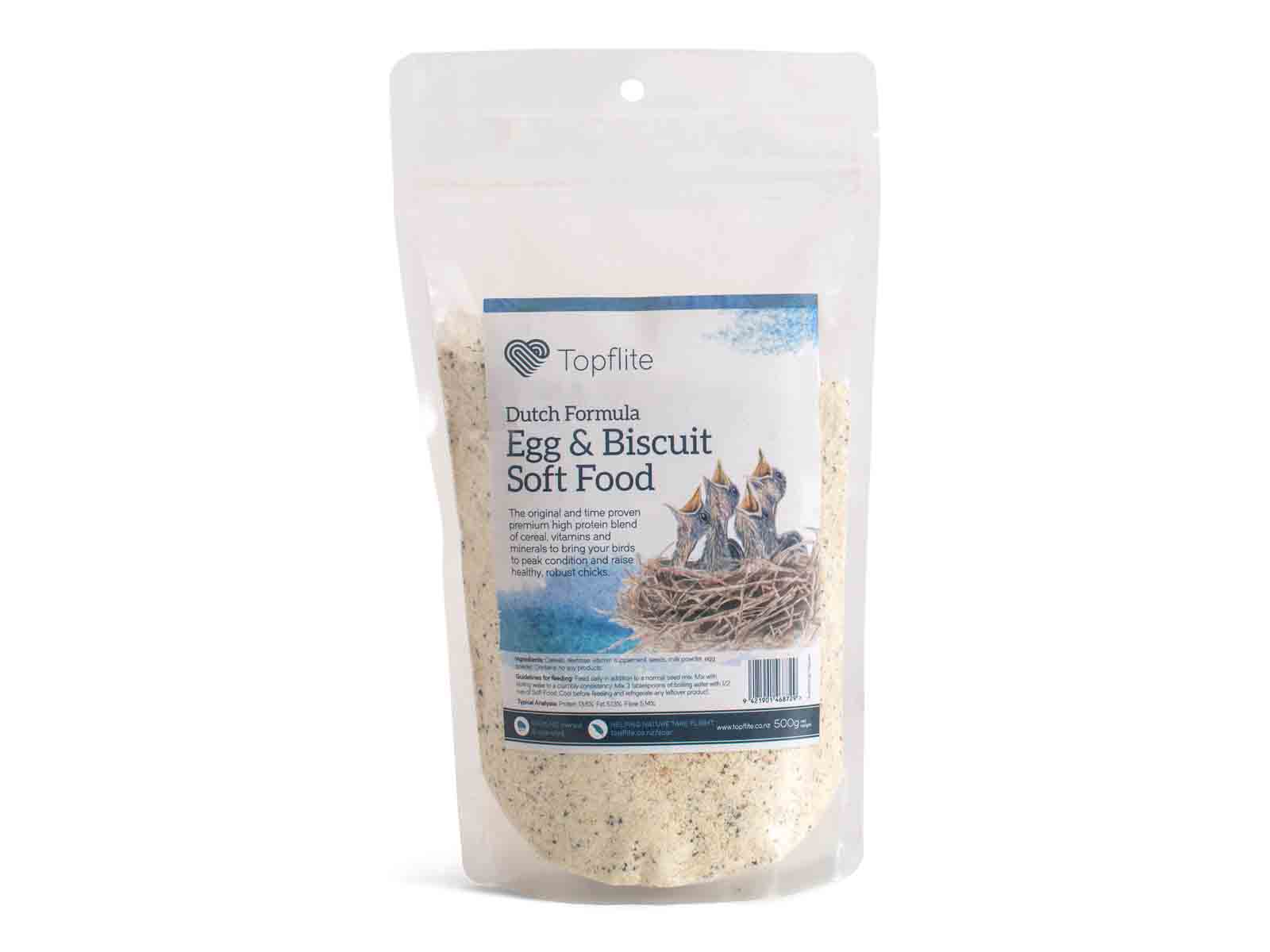 Topflite Egg & Biscuit Soft Food 500g